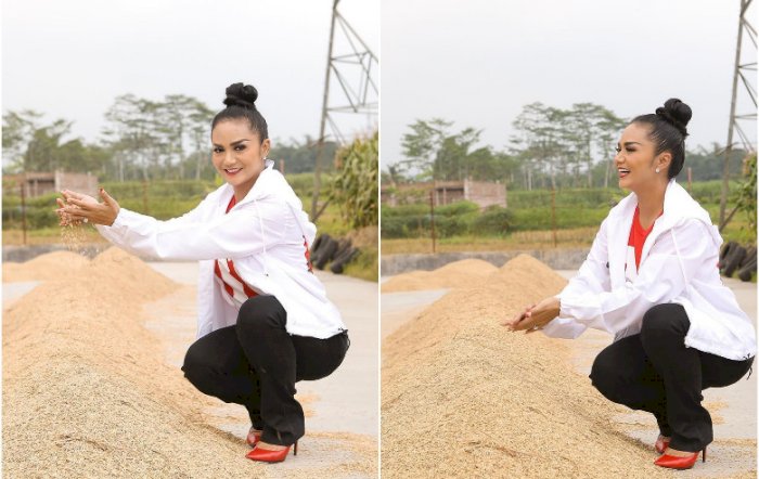 Krisdayanti Dibully Netizen Karena Foto Pakai High Heels Saat Panen Padi