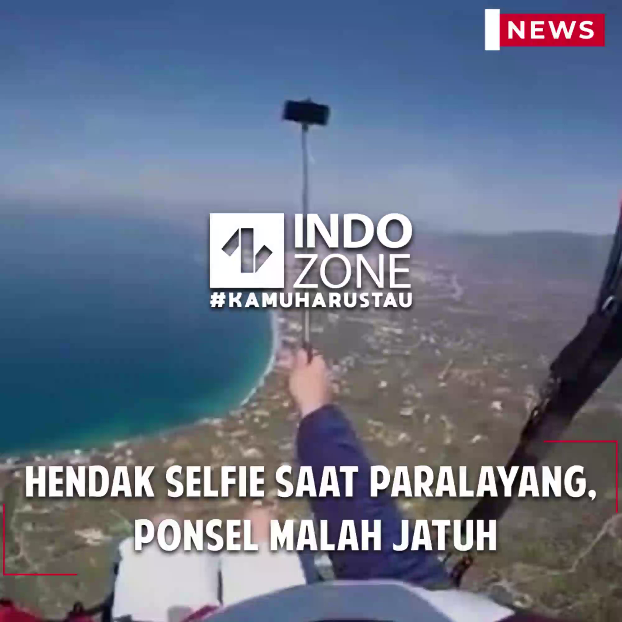 Hendak Selfie Saat Paralayang, Ponsel Malah Jatuh