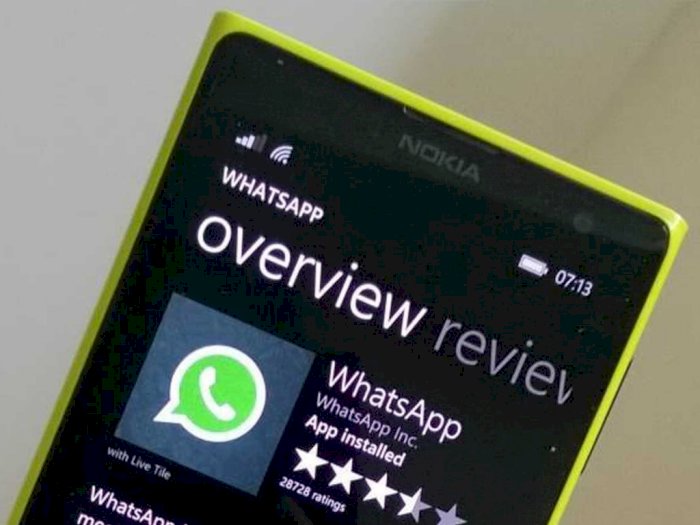 WhatsApp Akan Akhiri Dukungan Untuk Sistem Operasi Windows Phone
