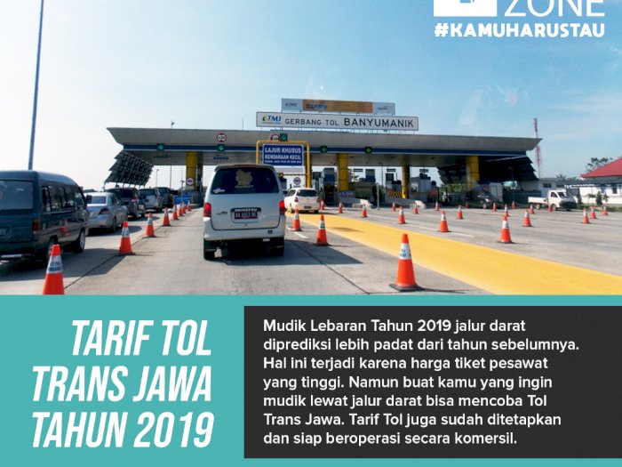 Tarif Tol Trans Jawa Tahun 2019 | Indozone.id