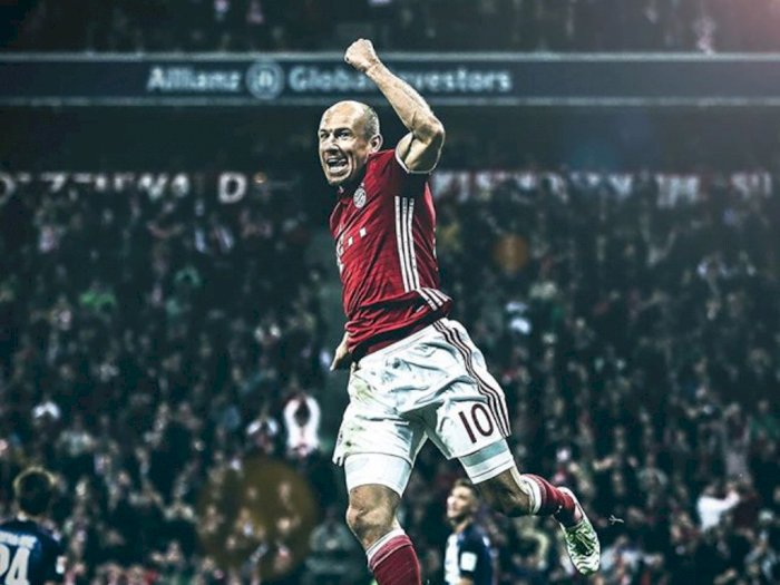 Lihatlah Betapa Usilnya Arjen Robben Saat Bayern Munich Juara