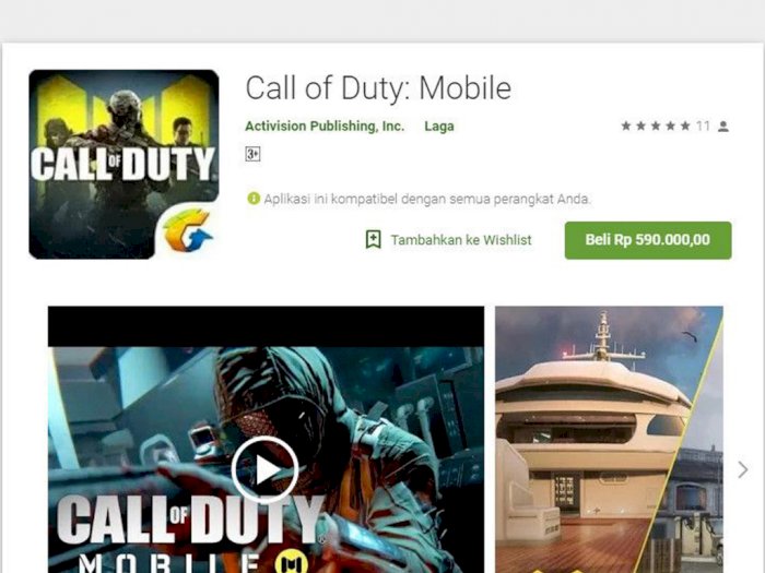 Game Call of Duty Mobile 'Palsu' Muncul di Google Play Store