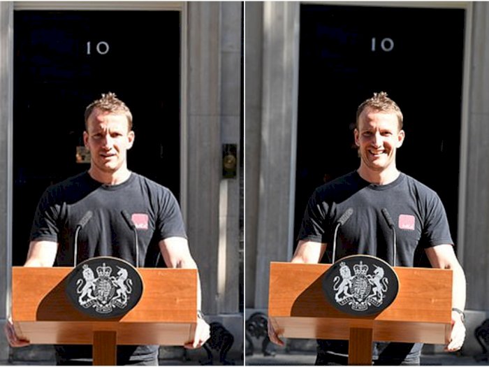 Teknisi Ganteng Ini Muncul di Pidato Pengunduran PM Inggris 