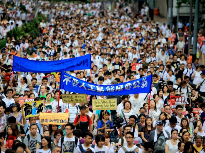 Hong Kong Lumpuh! Ribuan Orang Unjuk Rasa Tolak RUU Ekstradis