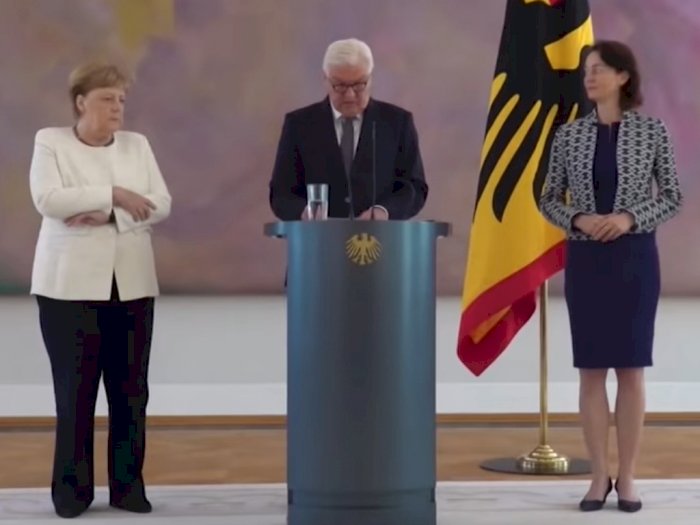 Kanselir Jerman Kembali Terekam Gemetaran