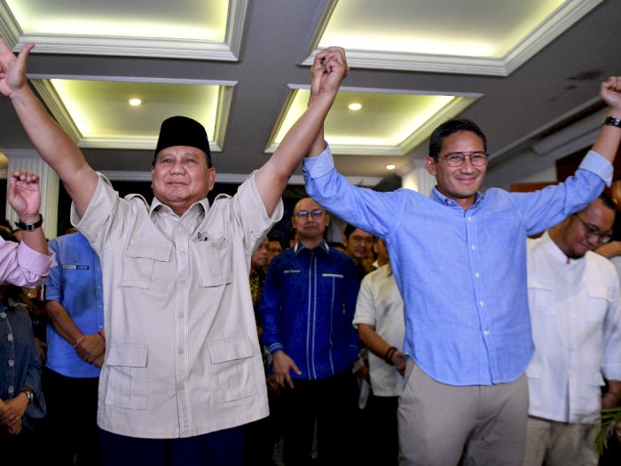 Ajakan Penuh Damai Prabowo-Sandi