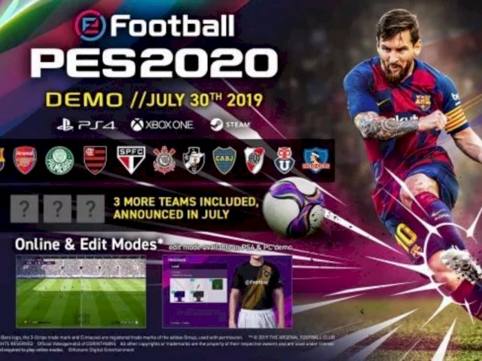 Demo Dari Game eFootball PES 2020 Akan Dimulai Tanggal 30 Juli Nanti