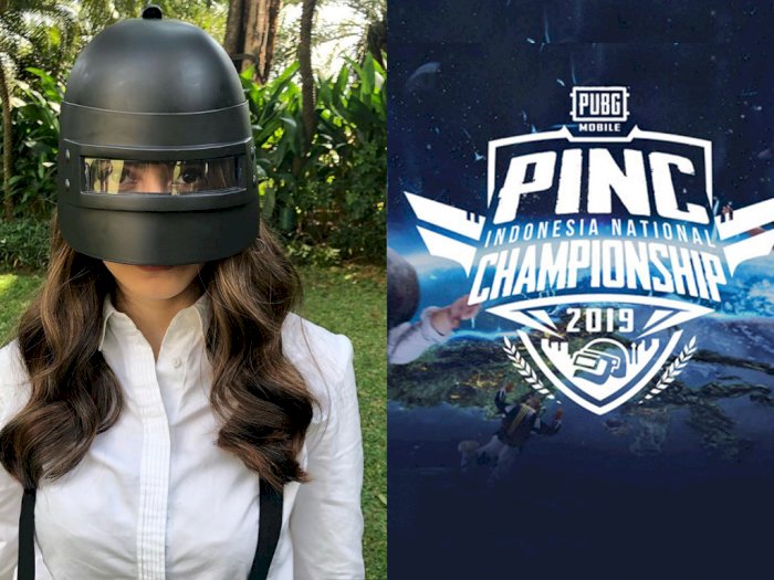 Pakai Helm PUBG, Pevita Pearce Isyaratkan Bakal Hadir di PINC 2019?