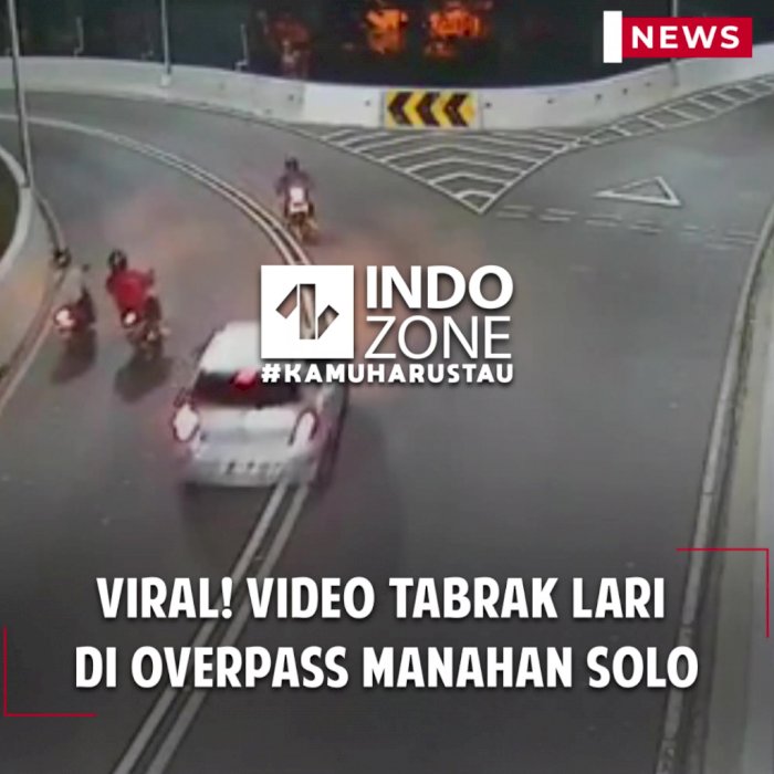 Viral Video Peristiwa Tabrak Lari di Overpass Manahan Solo