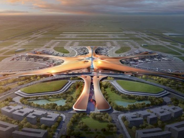 Wow, Bandara Baru Megah di Beijing, China 