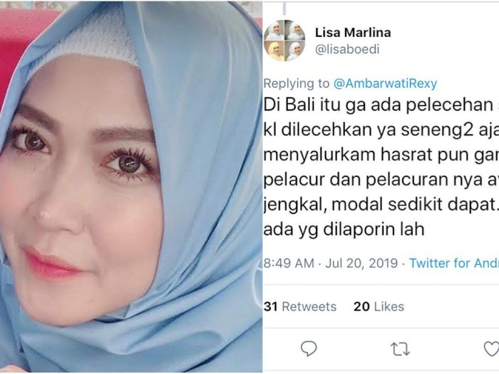 Viral Cuitan Lisa Marlina Sebut Pelecehan Seks di Bali Hal Biasa