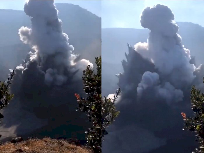 Tinggi Kolom Abu Vulkanik Gunung Tangkuban Parahu Mencapai 200 Meter