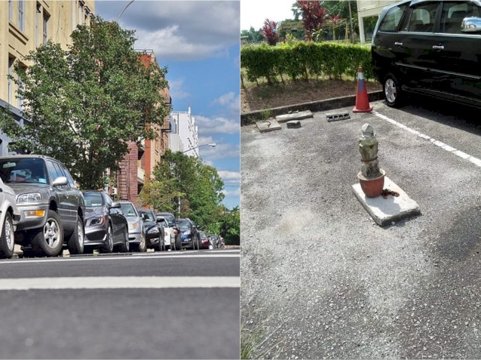 Viral Batu Nisan Di Parkiran Agar Tak Diambil Orang Lain