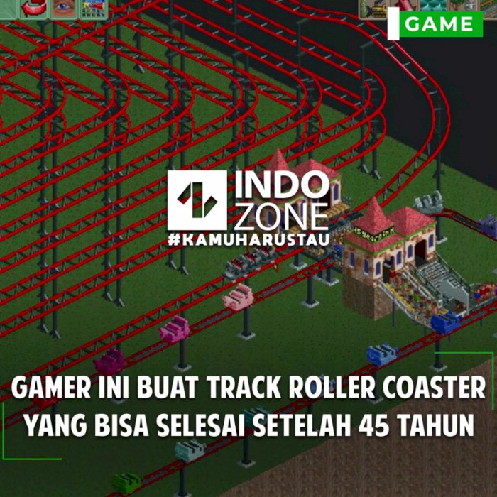 Gamer Ini Buat Track Roller Coaster Yang bisa Selesai Setelah 45 Tahun