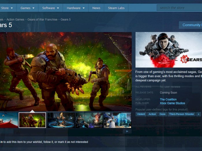 Segera Hadir di Steam, Gears 5 Beri Fitur Menarik Untuk Para Pemainnya