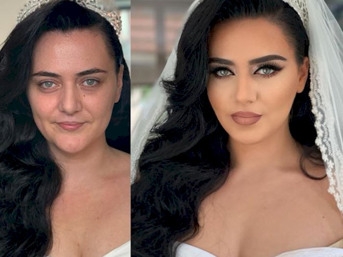 180 Derajat Berbeda, Hasil Makeup Pria Ini Bikin Takjub