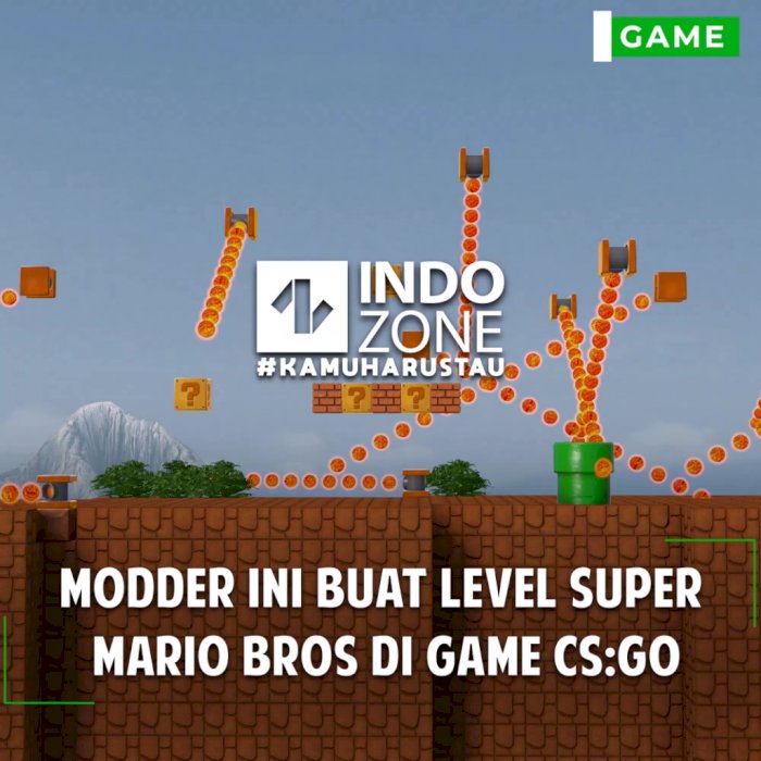 Modder Ini Buat Level Super  Mario Bros di Game CS:GO