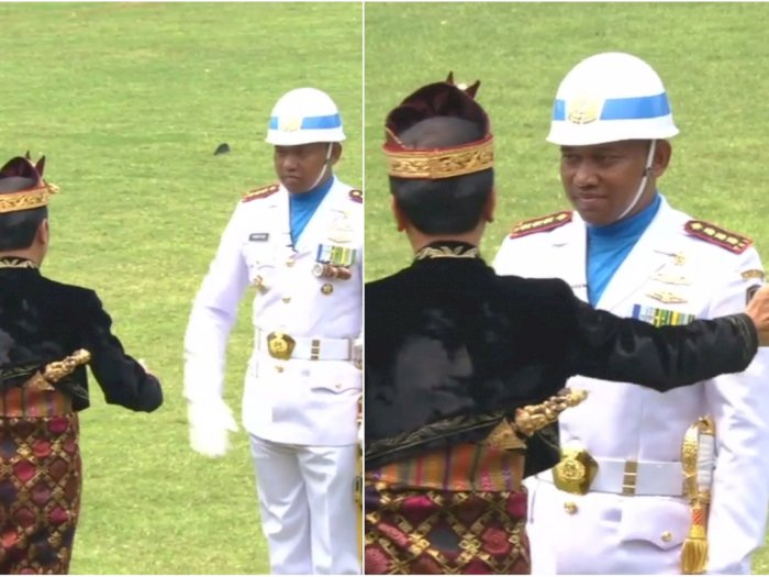 Momen Ketika Presiden Jokowi Beri Apresiasi Ke Komandan Upacara