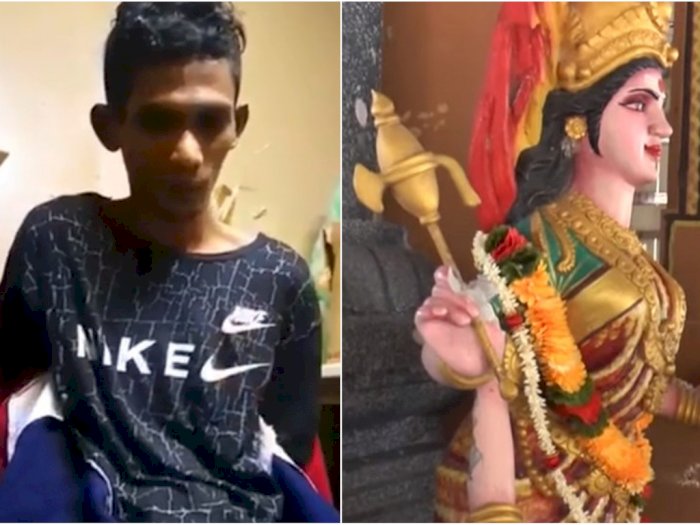 Pria Ini Ditangkap Karena Hancurkan 15 Patung Kuil Hindu di Malaysia
