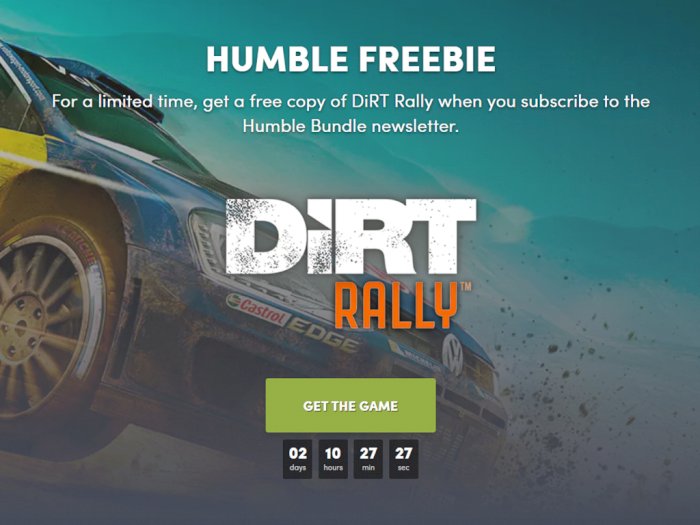 Sip! Humble Bundle Gratiskan Game Dirt Rally Hanya Dengan Cara Ini
