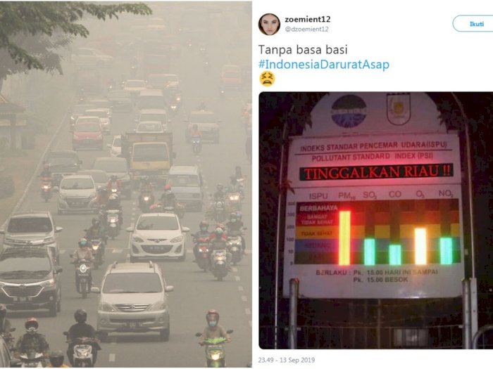 Indonesia Darurat Asap, Warganet Ramai Bikin Cuitan di Twitter