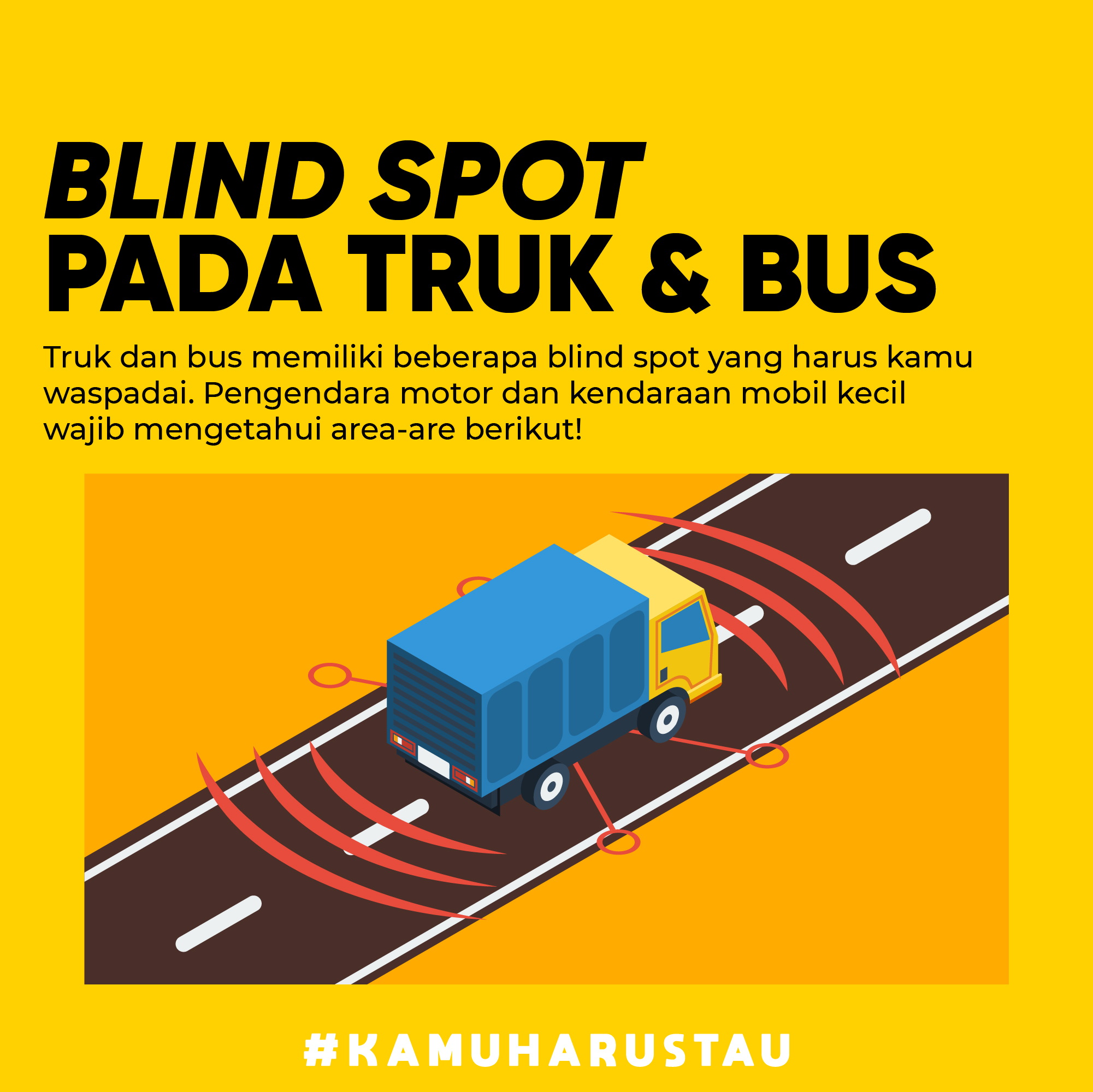 Awas! Ini Blind Spot Pada Truk Dan Bus | Indozone.id