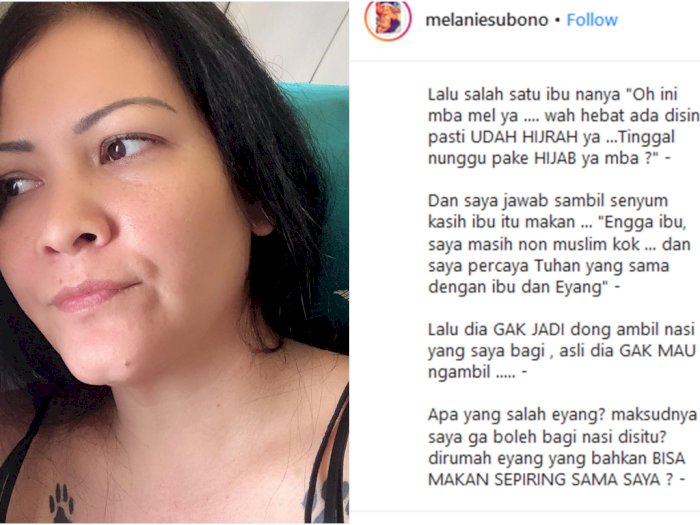 Melanie Subono Curhat Nasi Pemberiannya Ditolak Karena Perbedaan Agama