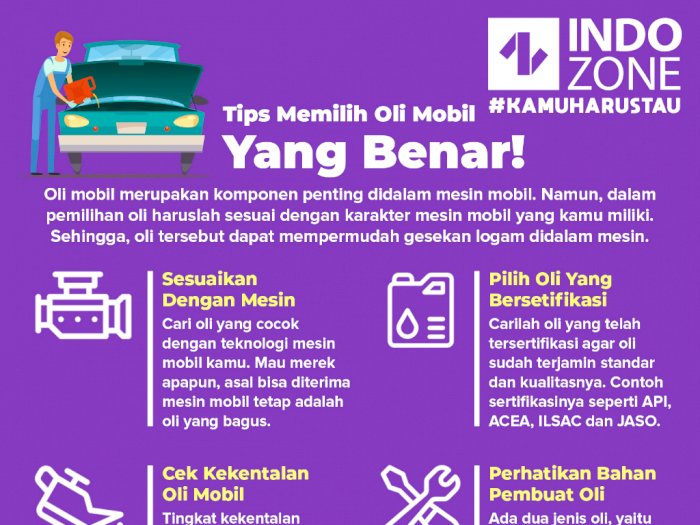 Tips Memilih Oli Mobil Yang Benar! | Indozone.id