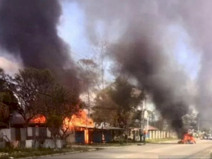 Aksi Anarkis di Papua, PLN Wamena Dibakar