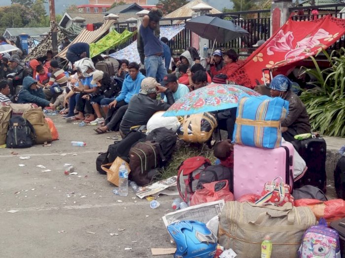 Warga Mengungsi, Bantuan Logistik Dikirimkan ke Wamena Papua