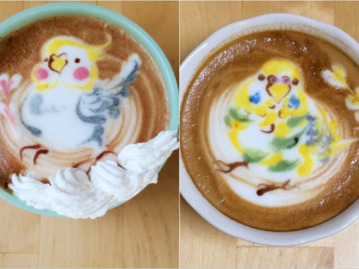 7 Kreasi Bird Latte Art Seniman Ini Bikin Takjub