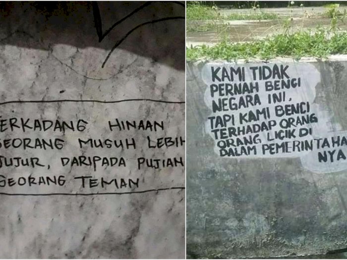 10 Coretan Vandalisme di Tembok, dari Kalimat Candaan Sampai Sindiran |  Indozone.id