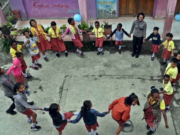 Potret Ceria Siswa Sekolah di Wamena, Jangan Direnggut Lagi!