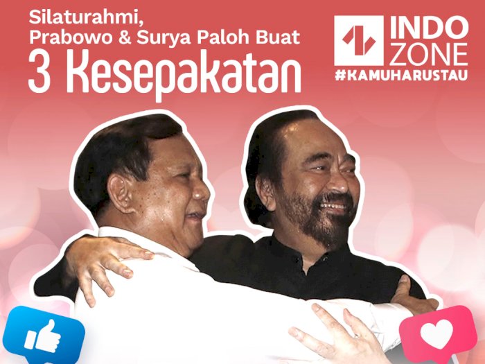 Silaturahmi, Prabowo - Surya Paloh Buat 3 Kesepakatan