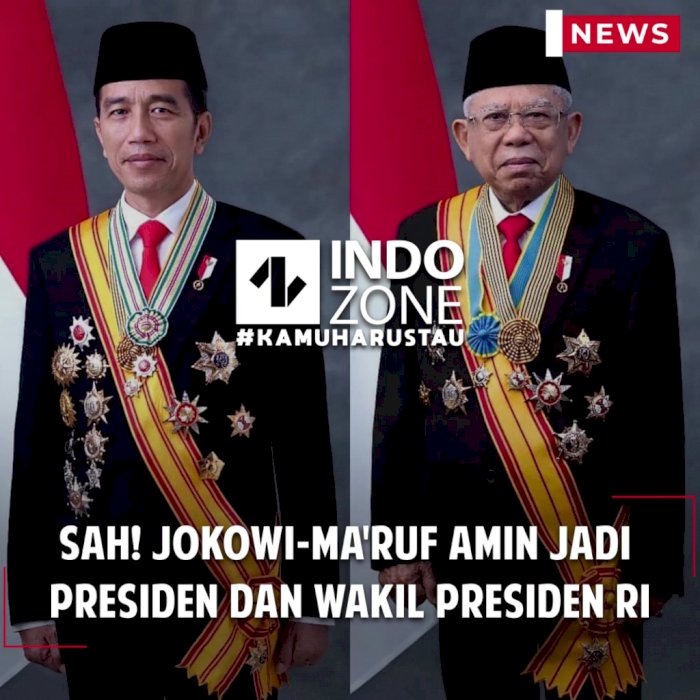 Sah! Jokowi-Ma'ruf Amin Jadi Presiden dan Wakil Presiden RI