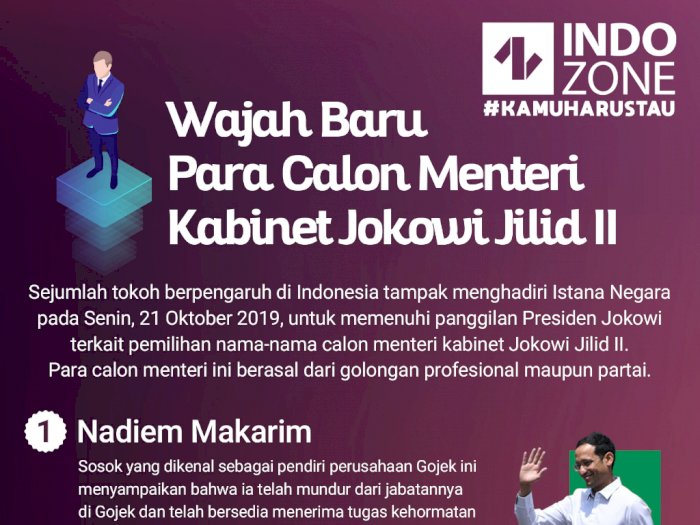 Wajah Baru Para Calon Menteri Jokowi