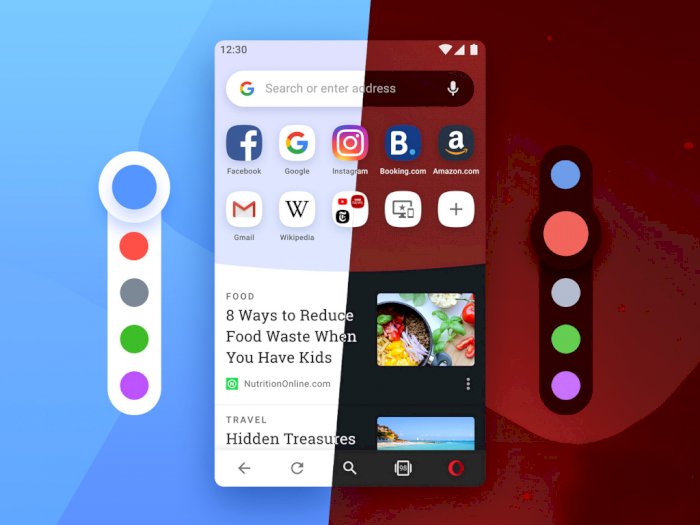 Browser Opera untuk Platform Android Hadir Dengan Tema Warna Beragam