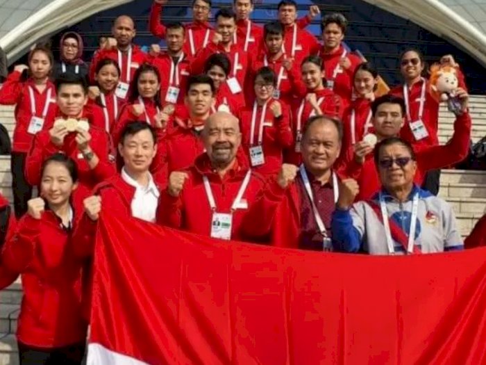 Sadis! Atlet Wushu Indonesia Rengkuh Emas Lagi di Kejuaraan Dunia