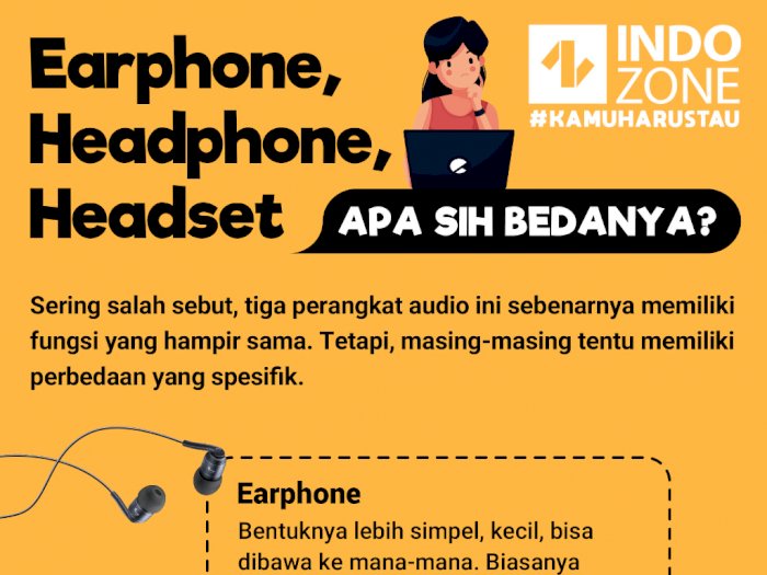 Earphone, Headphone, Headset. Apa Sih Bedanya?