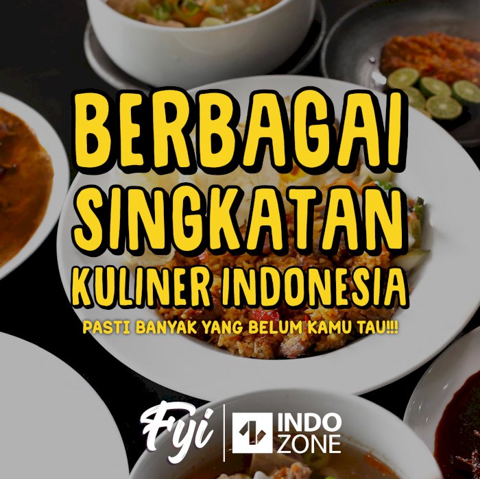 Berbagai Singkatan Kuliner Indonesia