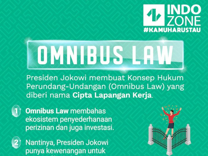 Omnibus Law Jokowi Diberi Nama Cipta Lapangan Kerja
