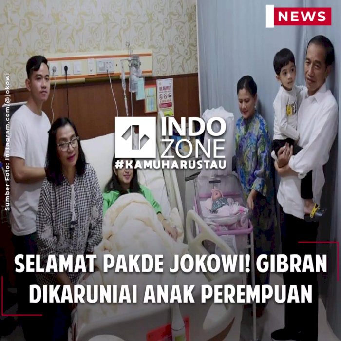Selamat Pakde Jokowi! Gibran Dikaruniai Anak Perempuan