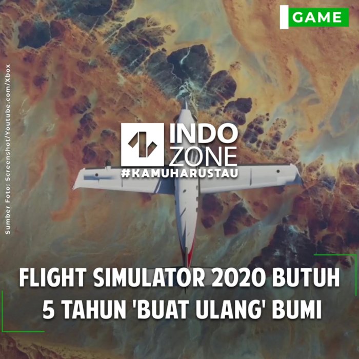 Flight Simulator 2020 Butuh  5 Tahun 'Buat Ulang' Bumi