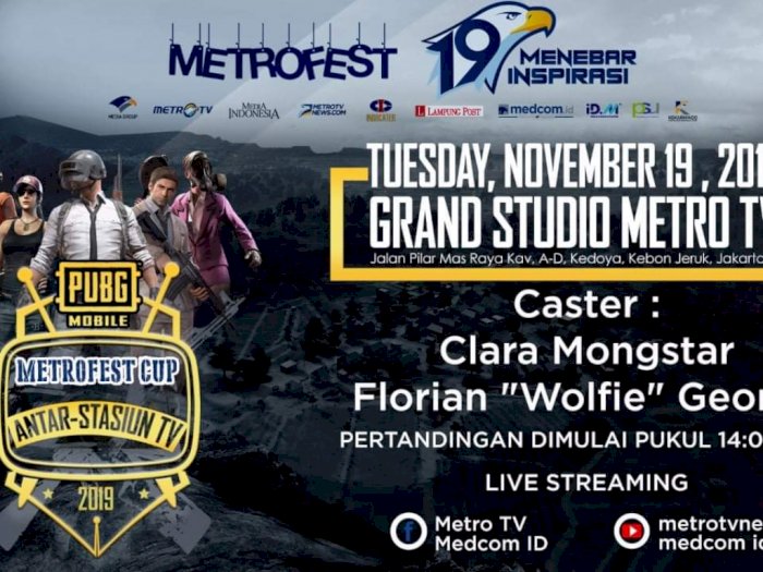 Metro TV Adakan Turnamen PUBGM Antar Stasiun TV di Indonesia