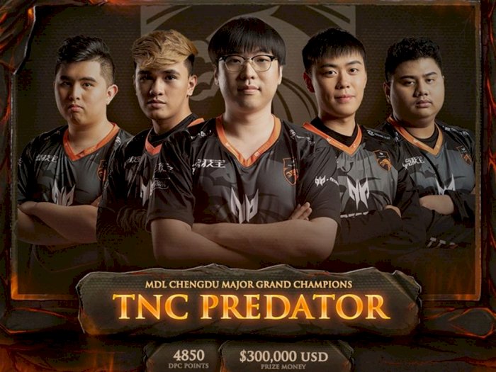 Tampil Menakjubkan, TNC Predator Juarai Turnamen MDL Chengdu Major
