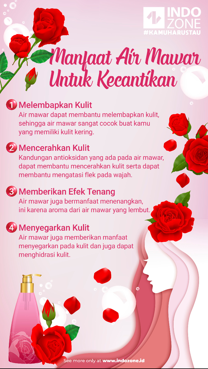 Manfaat Air Mawar Untuk Kecantikan Indozone Id