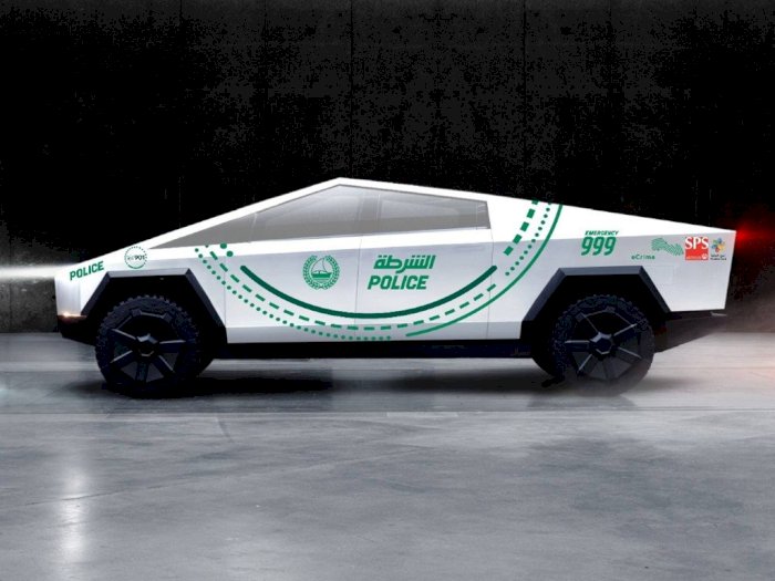 Sultan! Kepolisian Dubai Pakai Tesla Cybertruck Sebagai Mobil Patroli