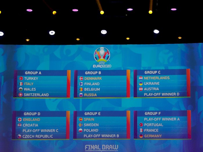 Berikut Hasil Drawing Piala Eropa 2020