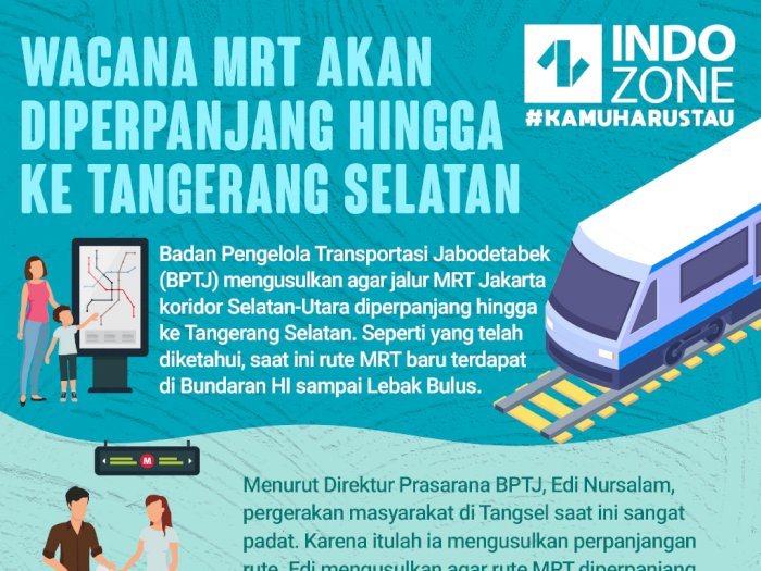 Wacana MRT Diperpanjang Hingga ke Tangerang Selatan