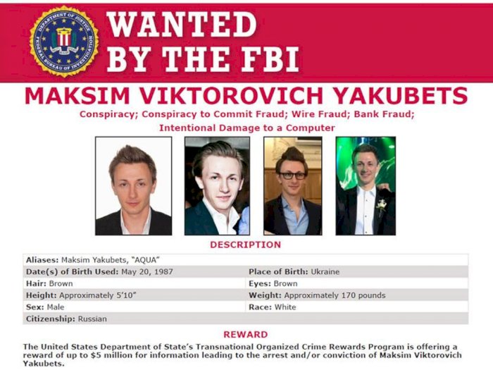 FBI Beri Hadiah Rp70 Miliar Buat Orang yang Beri Informasi Hacker Ini